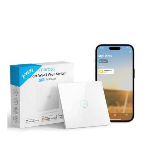 Εικόνα της Smart Εξωτερικός Διακόπτης Meross Two Way Touch White MSS550XHK-EU-TOUCH