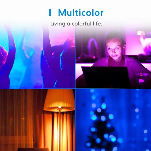 Εικόνα της Smart Wi-Fi LED Bulb Meross RGB E27 2700-6500K 810lm 9W Dimmable MSL120-EU
