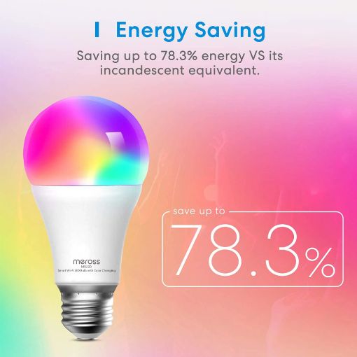 Εικόνα της Smart Wi-Fi LED Bulb Meross RGB E27 2700-6500K 810lm 9W Dimmable MSL120-EU