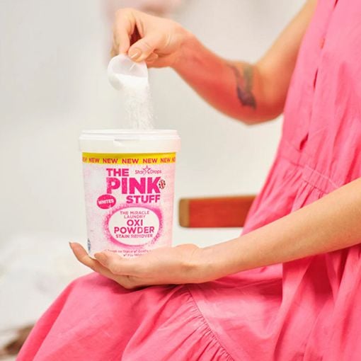 Εικόνα της Καθαριστικό Λεκέδων Ρούχων The Pink Stuff The Miracle Laundry Oxi Powder Stain Remover για Λευκά 1Kg