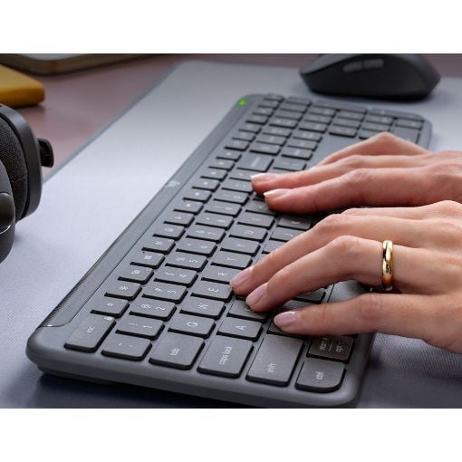 Εικόνα της Πληκτρολόγιο-Ποντίκι Logitech MK950 Signature Slim Wireless (US) Graphite 920-012490