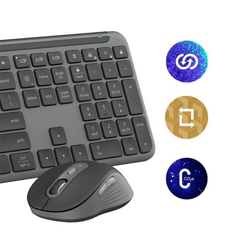 Εικόνα της Πληκτρολόγιο-Ποντίκι Logitech MK950 Signature Slim Wireless (US) Graphite 920-012490