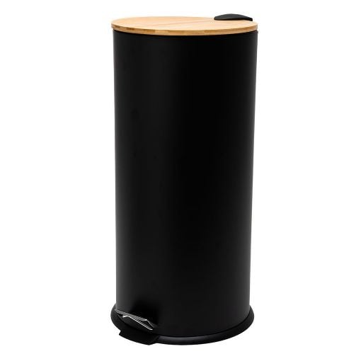 Εικόνα της Κάδος Απορριμμάτων Estia Bamboo Essentials Soft Close 30lt Μαύρος Ματ 01-12878