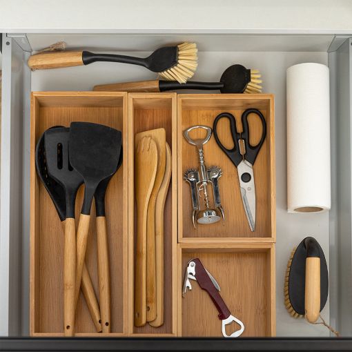 Εικόνα της Κουτί Οργάνωσης Συρταριού Estia Bamboo Essentials 15x38x7 cm 03-17569