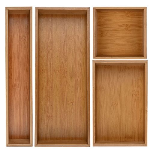 Εικόνα της Κουτί Οργάνωσης Συρταριού Estia Bamboo Essentials 15x38x7 cm 03-17569
