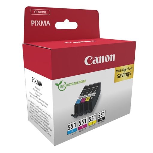 Εικόνα της Πακέτο 4 Μελανιών Canon CLI-551VP C/M/Y/BK 6509B015