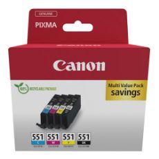 Εικόνα της Πακέτο 4 Μελανιών Canon CLI-551VP C/M/Y/BK 6509B015