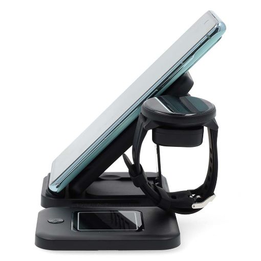 Εικόνα της Φορτιστής Nedis 3-in-1 Wireless Charging 15W Black WDCHAQ15W110BK