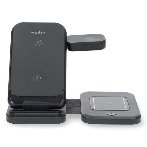 Εικόνα της Φορτιστής Nedis 3-in-1 Wireless Charging 15W Black WDCHAQ15W110BK