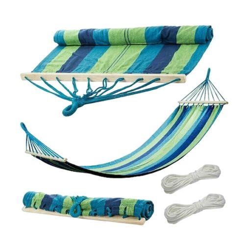 Εικόνα της Αιώρα Heinner με ξύλο 200x80 cm Μπλε/Πράσινο YGH047