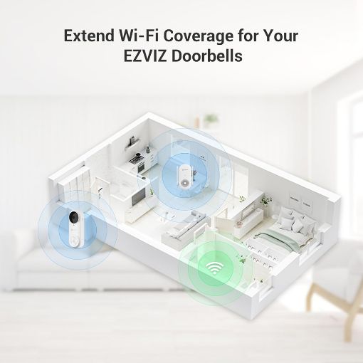 Εικόνα της Ezviz CH1 Smart Wi-Fi Chime for Battery-Powered Video Doorbells (EP3x Pro) White