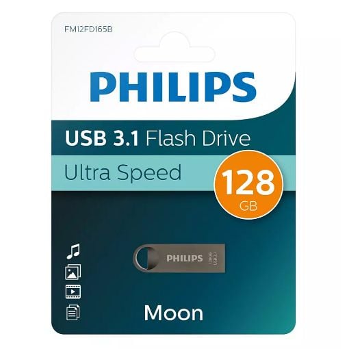 Εικόνα της Philips Moon 128GB USB 3.1 Space Grey FM12FD165B/00