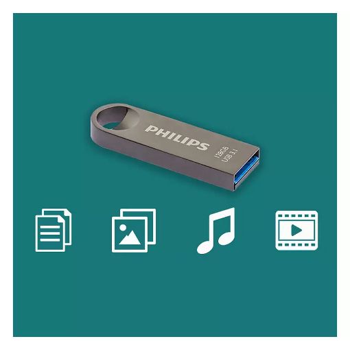 Εικόνα της Philips Moon 128GB USB 3.1 Space Grey FM12FD165B/00