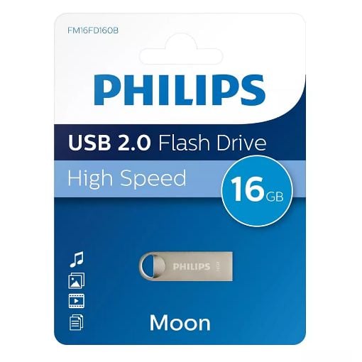 Εικόνα της Philips Moon 16GB USB 2.0 Vintage Silver FM16FD160B/00