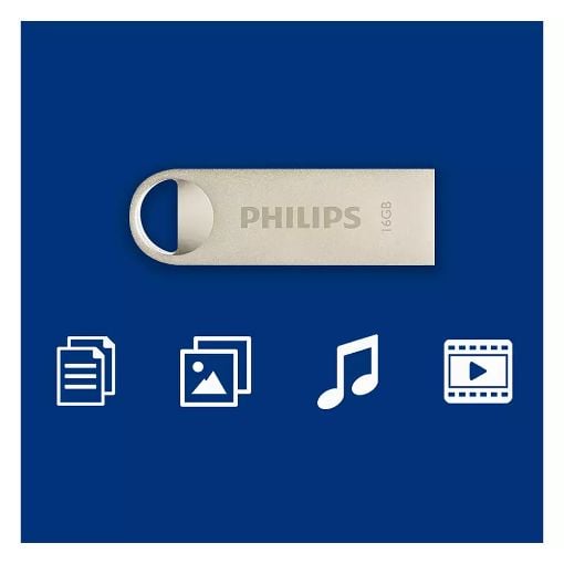 Εικόνα της Philips Moon 16GB USB 2.0 Vintage Silver FM16FD160B/00