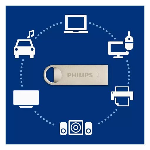 Εικόνα της Philips Moon 16GB USB 2.0 Vintage Silver FM16FD160B/00