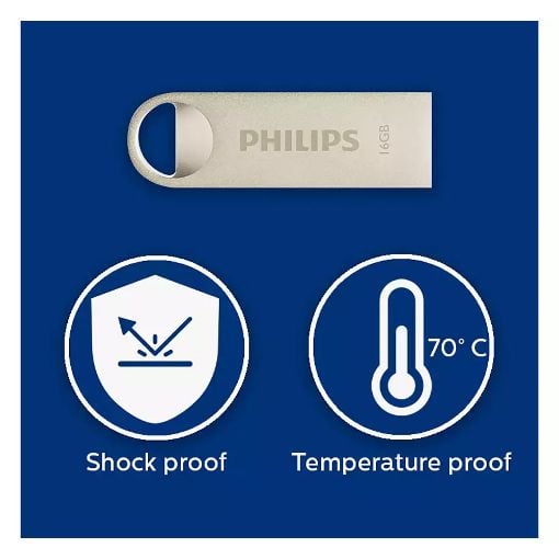 Εικόνα της Philips Moon 16GB USB 2.0 Vintage Silver FM16FD160B/00