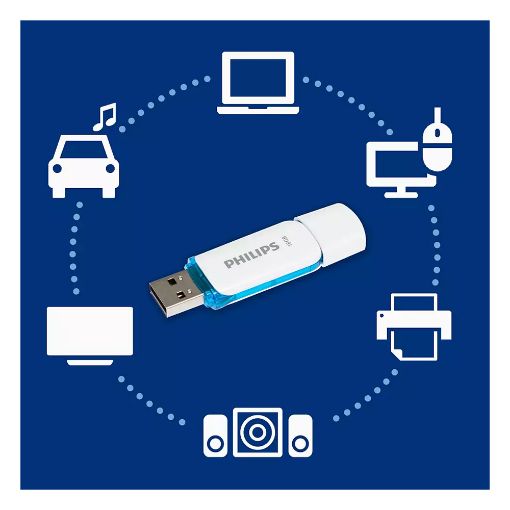 Εικόνα της Philips Snow 16GB USB 2.0 Ocean Blue FM16FD70B/00