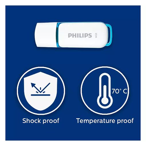 Εικόνα της Philips Snow 16GB USB 2.0 Ocean Blue FM16FD70B/00