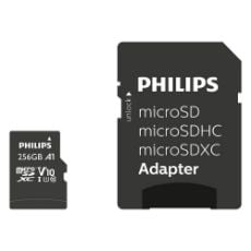 Εικόνα της Κάρτα Μνήμης MicroSDXC Philips Ultra Speed 256GB Class 10 UHS-I U1 V10 + Adapter FM25MP45B/00