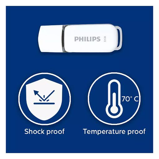 Εικόνα της Philips Snow 32GB USB 2.0 White/Shadow Grey FM32FD70B/00