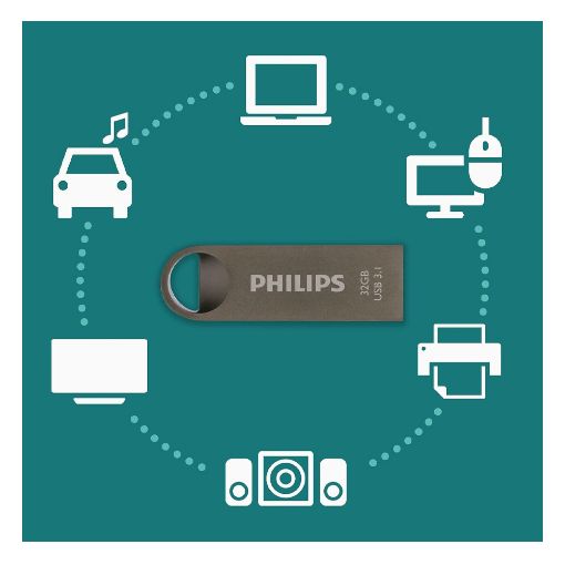 Εικόνα της Philips Moon 32GB USB 3.1 Space Grey FM32FD165B/00