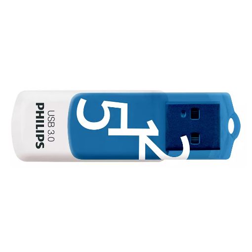 Εικόνα της Philips Vivid 512GB USB 3.0 White/Ocean Blue FM51FD001B/00