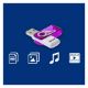 Εικόνα της Philips Vivid 64GB USB 2.0 White/Magic Purple FM64FD05B/00