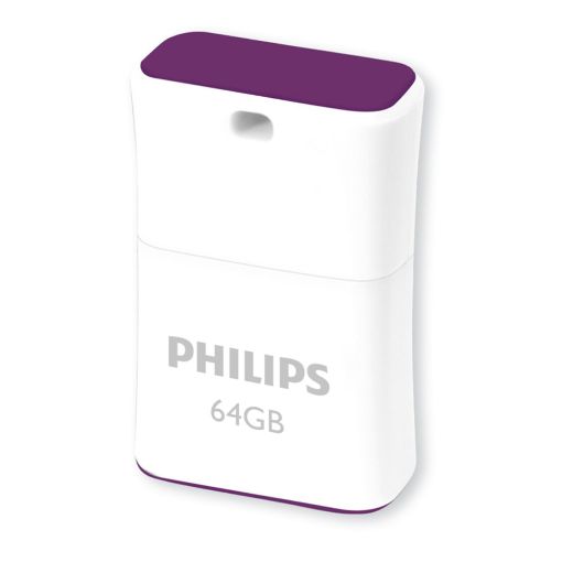 Εικόνα της Philips Pico 64GB USB 2.0 White/Magic Purple FM64FD85B/00
