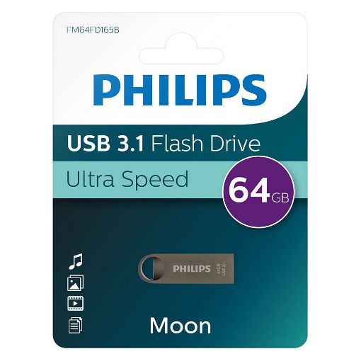 Εικόνα της Philips Moon 64GB USB 3.1 Space Grey FM64FD165B/00