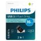 Εικόνα της Philips 2-in-1 16GB USB-A & USB-C 3.1 Black FM16DC152B/00