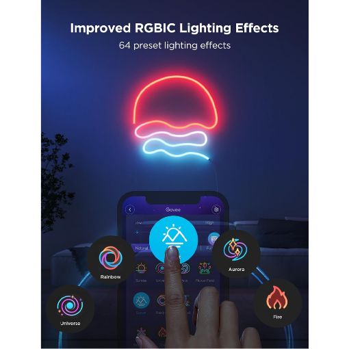 Εικόνα της Govee Neon Rope Light 2 RGBIC Wi-Fi + Bluetooth 3m White H61D3-W