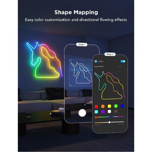 Εικόνα της Govee Neon Rope Light 2 RGBIC Wi-Fi + Bluetooth 3m White H61D3-W