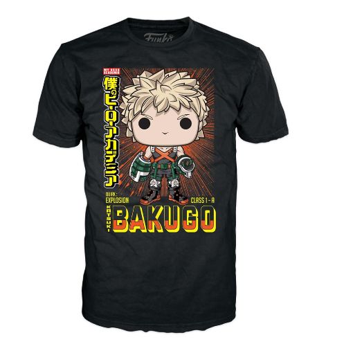 Εικόνα της Funko Pop! Tee (Adult): My Hero Academia - Katsuki Bakugo (Metallic) (Special Edition) Vinyl Figure and T-Shirt (M)