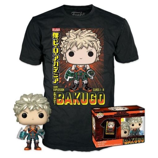 Εικόνα της Funko Pop! Tee (Adult): My Hero Academia - Katsuki Bakugo (Metallic) (Special Edition) Vinyl Figure and T-Shirt (M)