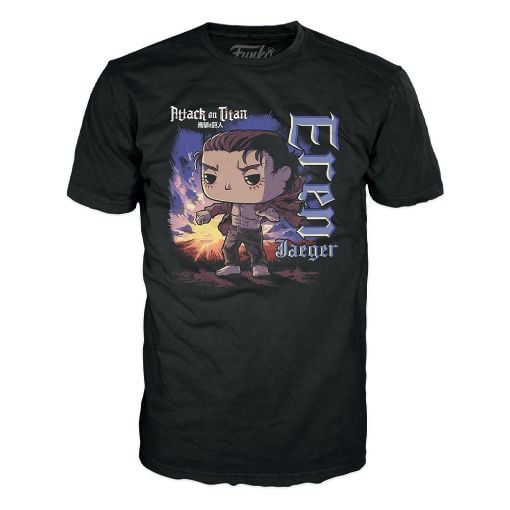 Εικόνα της Funko Pop! Tee (Adult): Attack on Titan Final Season - Eren Jaeger (with Marks) Vinyl Figure and T-Shirt (L)