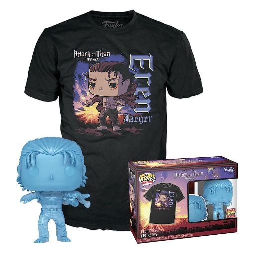 Εικόνα της Funko Pop! Tee (Adult): Attack on Titan Final Season - Eren Jaeger (with Marks) Vinyl Figure and T-Shirt (L)