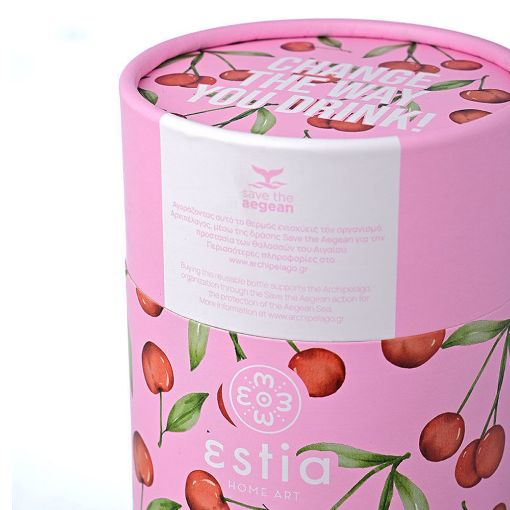 Εικόνα της Ποτήρι Θερμός Estia Coffee Mug Save The Aegean 350ml Cherry Rose 01-16876