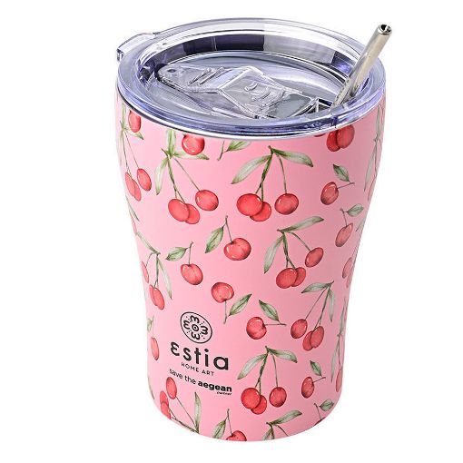 Εικόνα της Ποτήρι Θερμός Estia Coffee Mug Save The Aegean 350ml Cherry Rose 01-16876