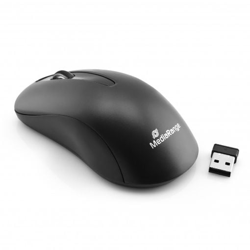 Εικόνα της Ποντίκι MediaRange Optical 3-Button Wireless Black MROS209