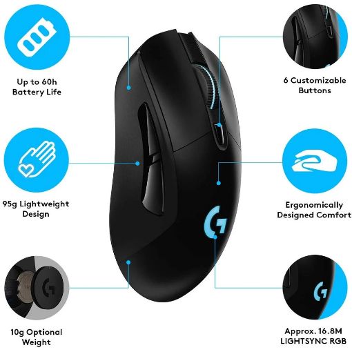 Εικόνα της Ποντίκι Logitech G703 Lightspeed (Hero) 910-005641