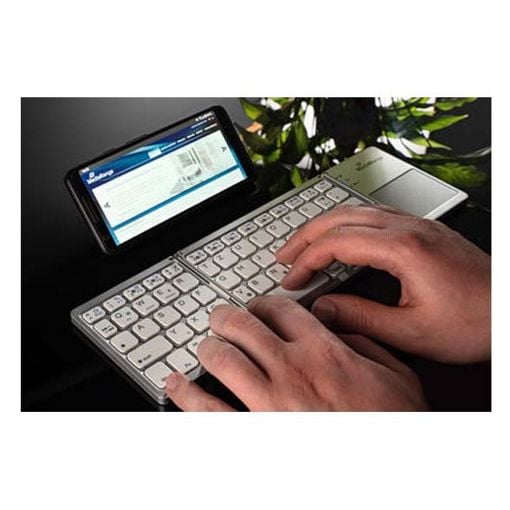 Εικόνα της Πληκτρολόγιο MediaRange Foldable Bluetooth Silver MROS133-GR