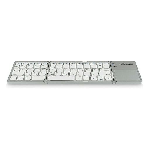 Εικόνα της Πληκτρολόγιο MediaRange Foldable Bluetooth Silver MROS133-GR