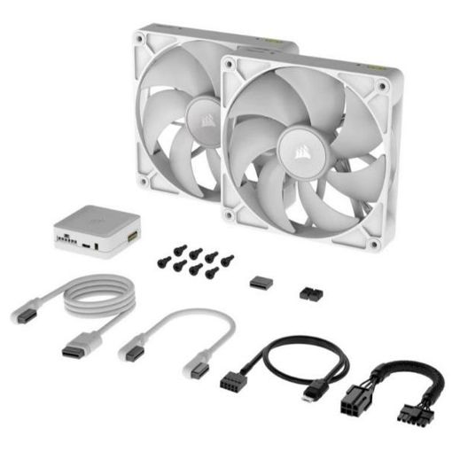 Εικόνα της Case Fan Corsair iCUE Link RX140 RGB 140mm PWM Twin Starter Kit White (2-Pack) CO-9051024-WW