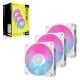 Εικόνα της Case Fan Corsair iCUE Link RX120 RGB 120mm PWM Triple Starter Kit White (3-Pack) CO-9051022-WW
