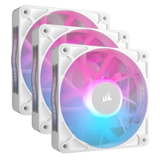 Εικόνα της Case Fan Corsair iCUE Link RX120 RGB 120mm PWM Triple Starter Kit White (3-Pack) CO-9051022-WW