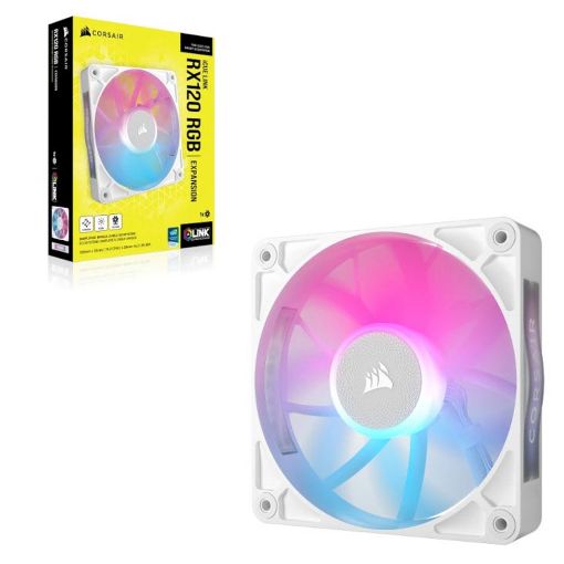 Εικόνα της Case Fan Corsair iCUE Link RX120 RGB 120mm PWM White CO-9051021-WW