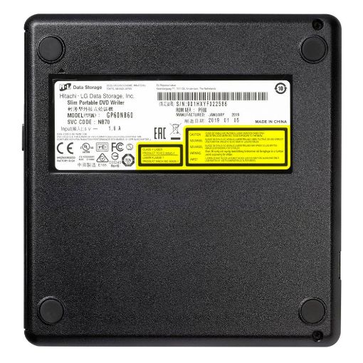 Εικόνα της External USB DVD+/-RW Hitachi-LG Data Storage Slim Portable Black GP60NB60.AUAE12B