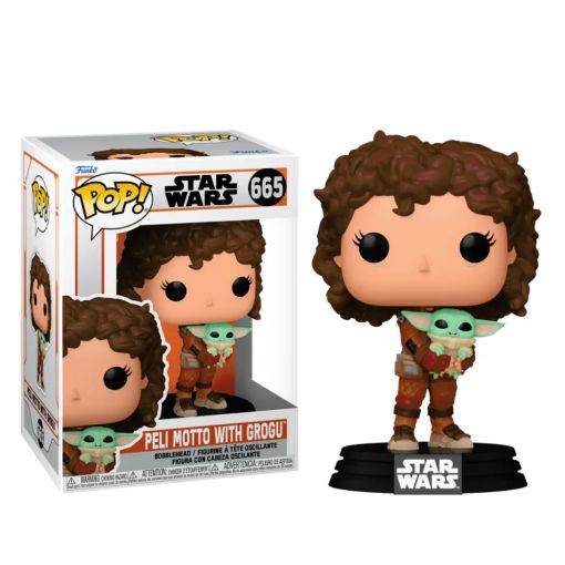 Εικόνα της Funko Pop! Disney Star Wars: The Mandalorian - Peli Motto with Grogu #665 Bobble-Head Vinyl Figure