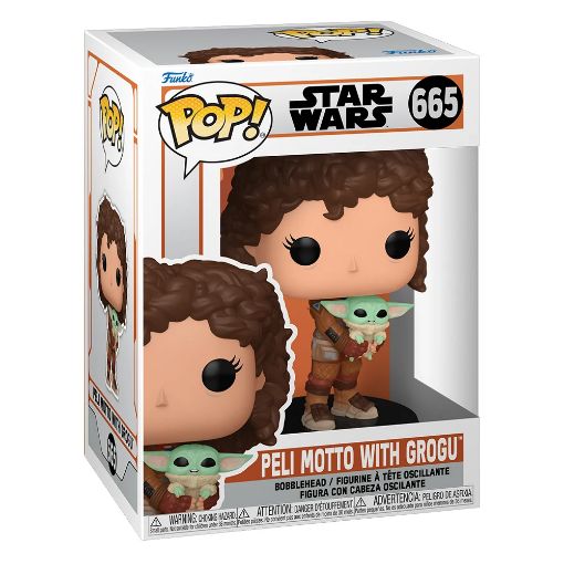 Εικόνα της Funko Pop! Disney Star Wars: The Mandalorian - Peli Motto with Grogu #665 Bobble-Head Vinyl Figure